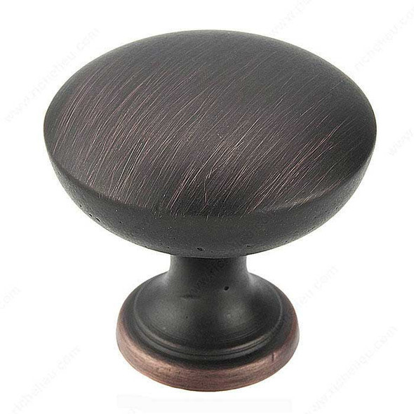 30mm Dia. Transitional Village Collection Round Knob - Oil Rubbed Bronze