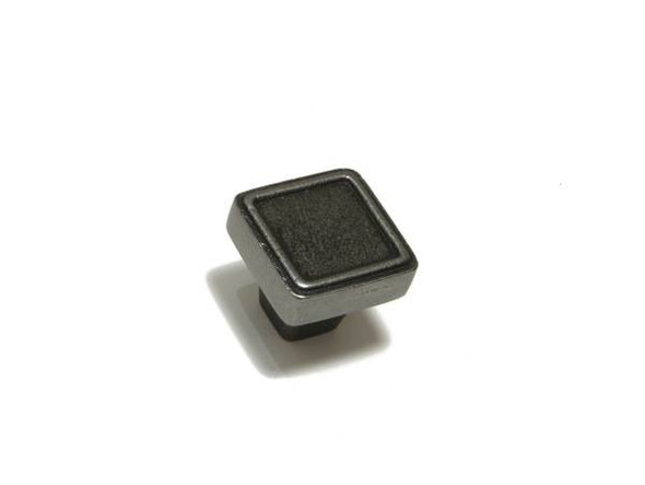 36mm Square Cast Iron Rustic Style Knob - Natural Iron