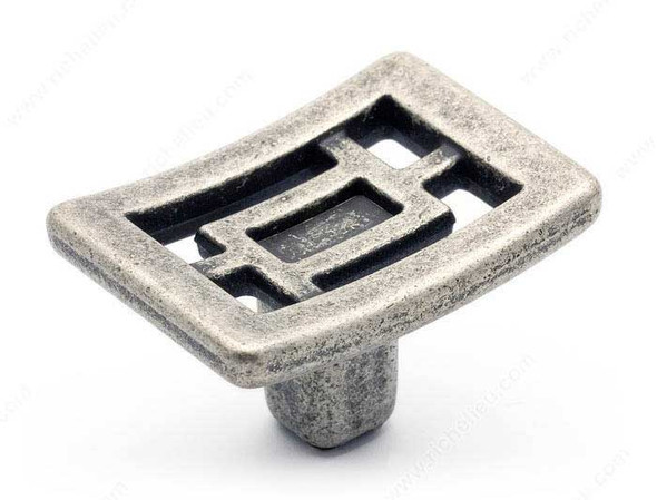 34mm Geometric Art Deco Style T-Knob - Faux Iron