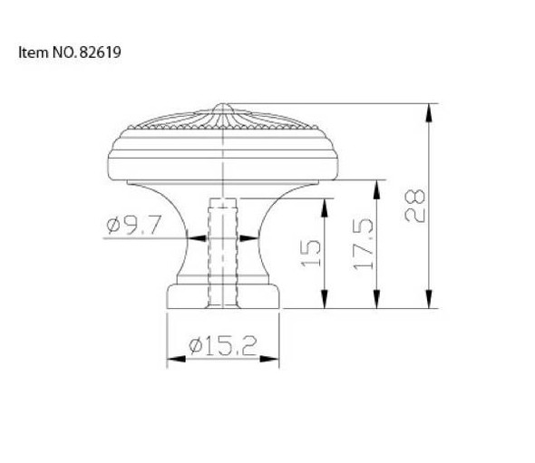 32mm Dia. Classic Expression Ornate Flower Round Knob - Brushed Nickel