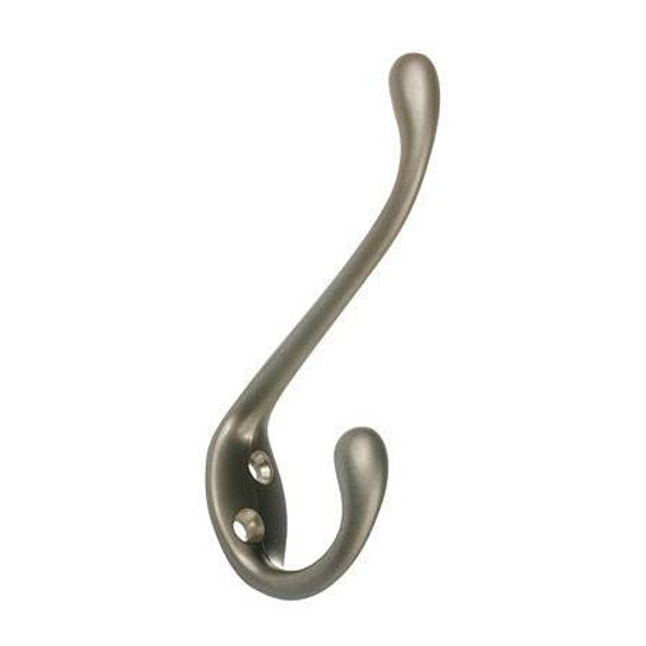 120mm Urban Style Double Coat Hook - Matt Nickel