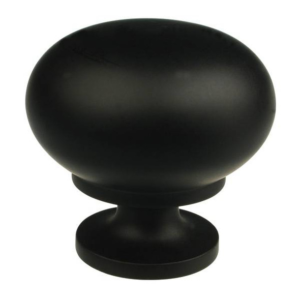 1-1/4" Dia. Urban Expression Round Knob - Matte Black