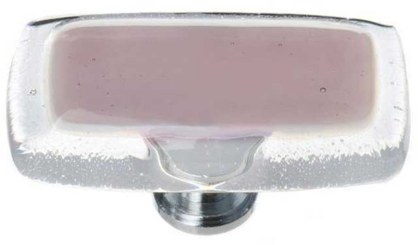 2" Reflective Purple Long Knob - Polished Chrome