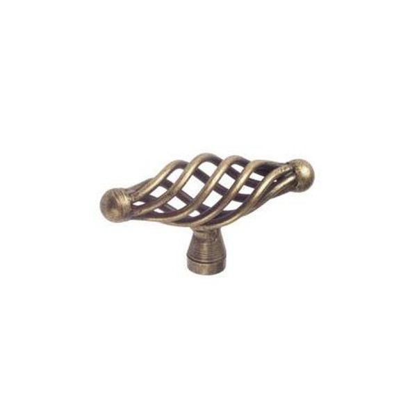 69mm Country Style Oval Birdcage T-Knob - Antique English