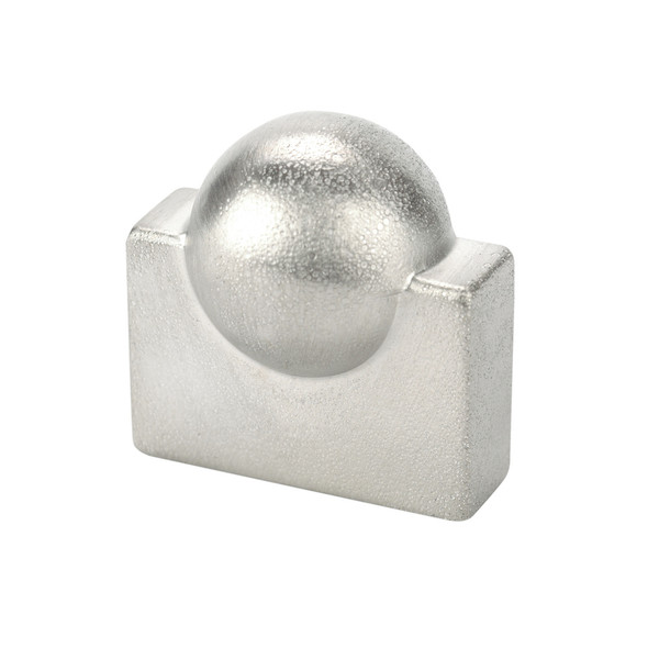 1/2" Knob with Center Ball - Stainless Steel Look