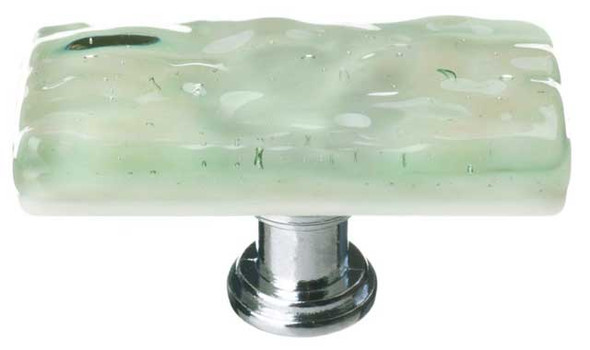 2" Glacier Spruce Green Skinny Long Knob - Satin Nickel