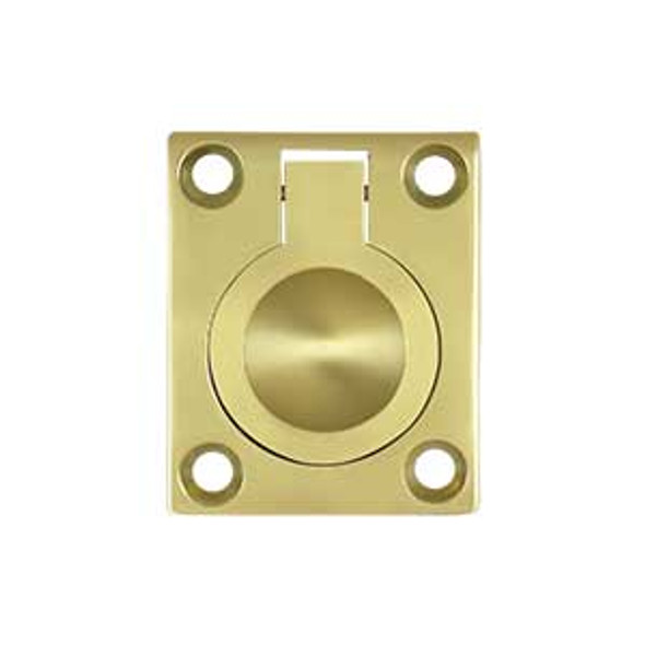 1-3/8" Flush Ring Pull - Polished Brass