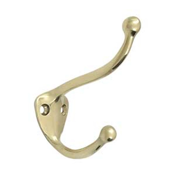 3-1/4" Coat & Hat Hook - Brass