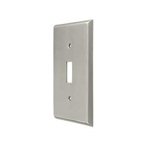 Single Toggle Transitional Switch Plate - Brushed Nickel