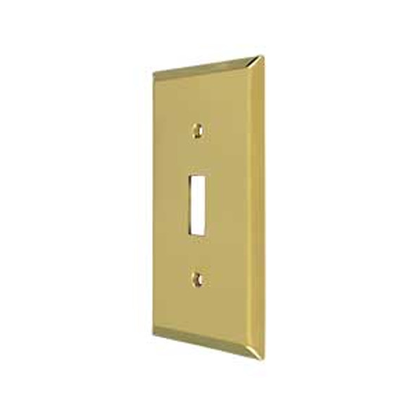 Single Toggle Transitional Switch Plate - Polished Brass