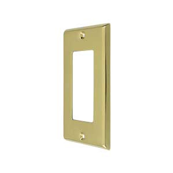 Single Rocker Transitional Switch Plate - Polished Brass