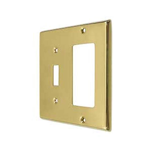 Transitional Switch / Rocker Switch Plate - Polished Brass