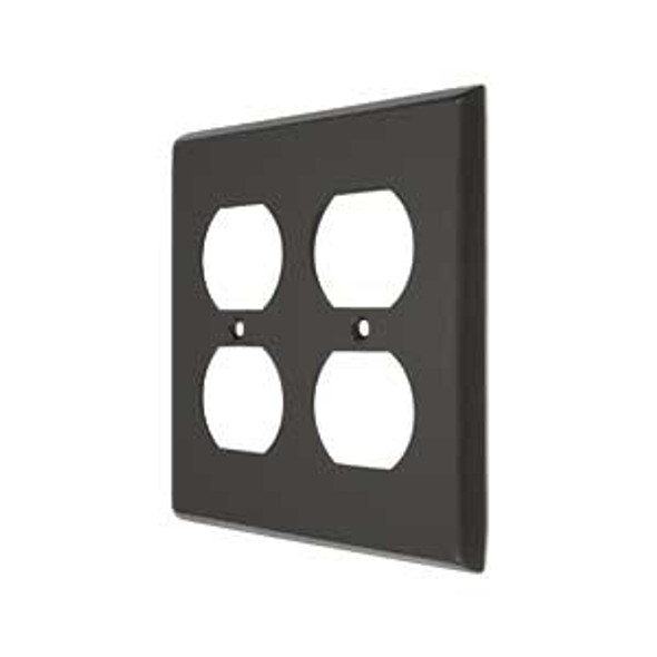 Double Duplex Outlet Transitional Switch Plate - Oil-rubbed Bronze