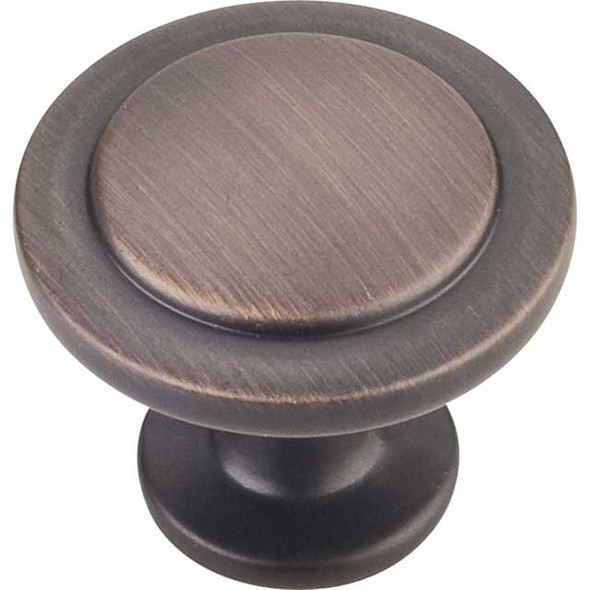 1-1/4" Dia. Gatsby Round Knob - Brushed Oil Rubbed Bronze