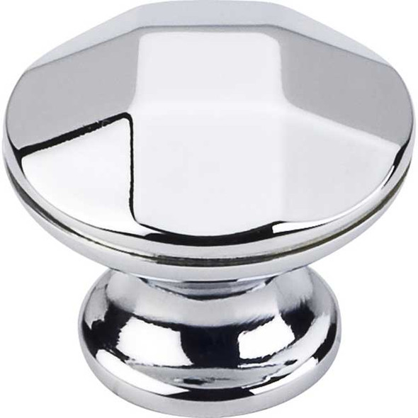 1-1/4" Dia. Drake Faceted Knob - Polished Chrome