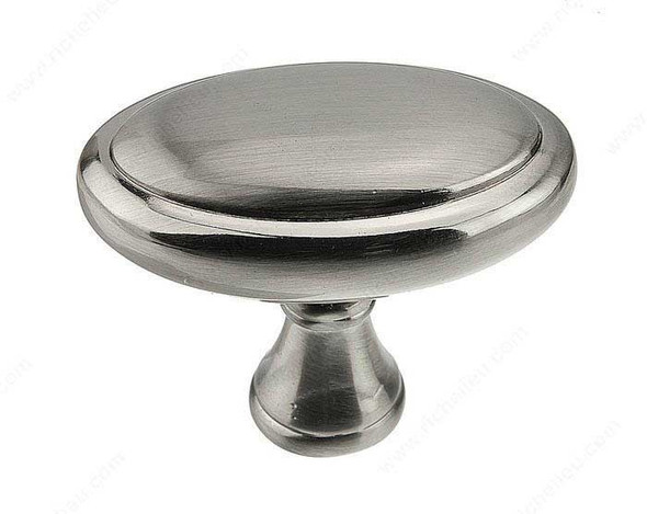 40mm Classic Oval Raised Ring Knob - Brushed Nickel