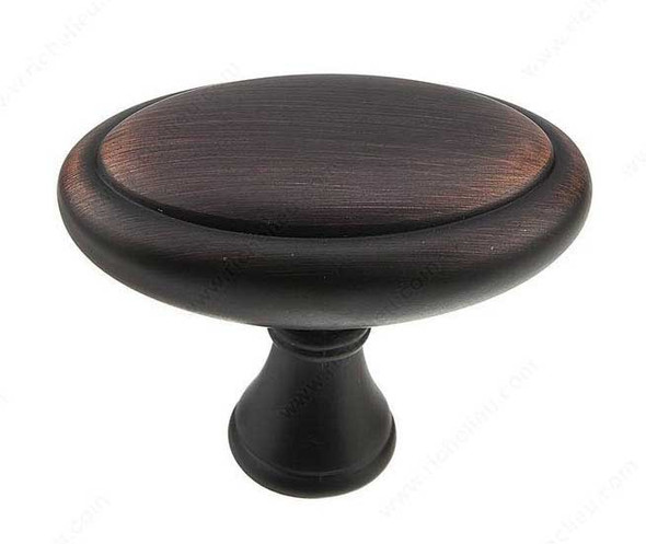 40mm Classic Oval Raised Ring Knob - Oil Rubbed Bronze