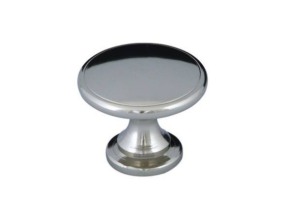 44mm Dia. Classic Expression Flat Round Edged Knob - Polished Nickel