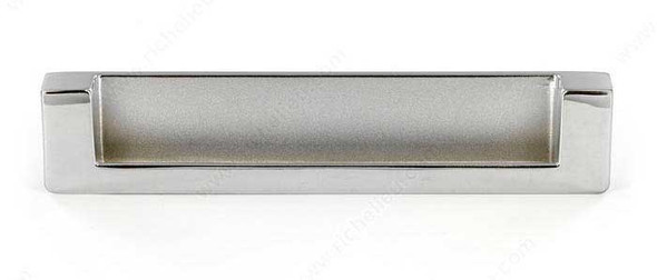 128mm CTC Expression Style Recessed Rectangular Slot Pull - Chrome