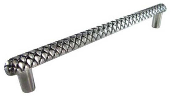 12" CTC Quilt Oversized Pull - Satin Antique Silver