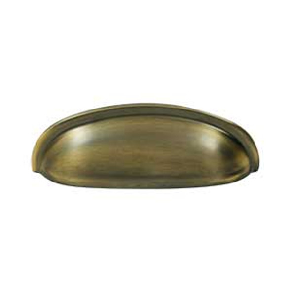 3" CTC Elongated Shell Pull - Antique Brass