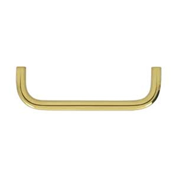 4" CTC Solid Brass Wire Pull - Polished Brass