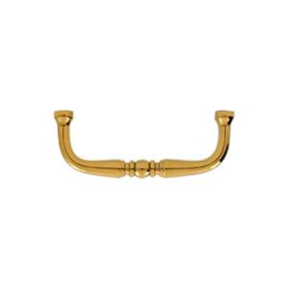 3" CTC Traditional Decorative Wire Pull - PVD Polished Brass