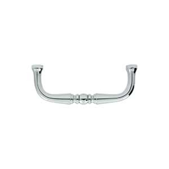 3" CTC Traditional Decorative Wire Pull - Polished Chrome