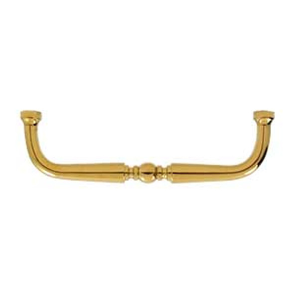 4" CTC Traditional Decorative Wire Pull - PVD Polished Brass