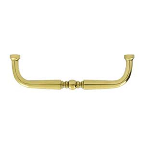 4" CTC Traditional Decorative Wire Pull - Polished Brass