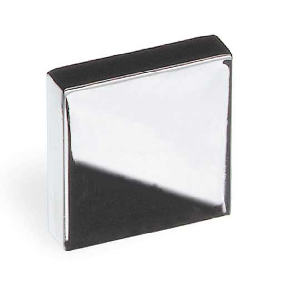 25mm Square Zamak Knob - Polished Chrome