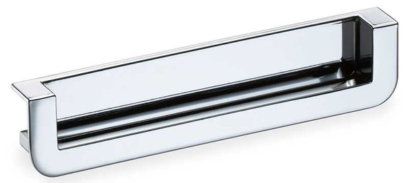128mm CTC Recessed Edge Pull - Polished Chrome