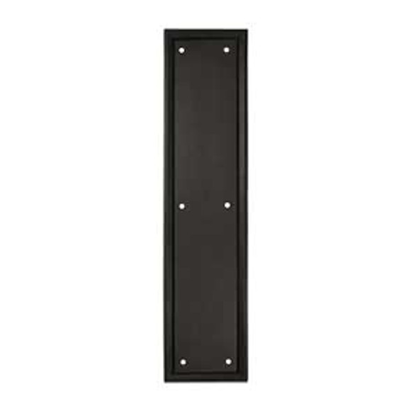 3-1/2" x 15" Framed Push Plate - Oil-rubbed Bronze