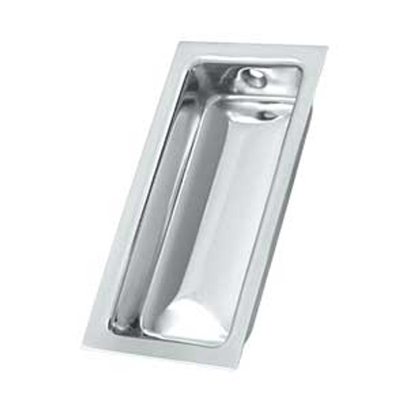 3-5/8" Large Flush Pull - Polished Chrome