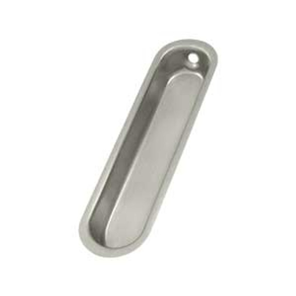 4" Oblong Flush Pull - Brushed Nickel