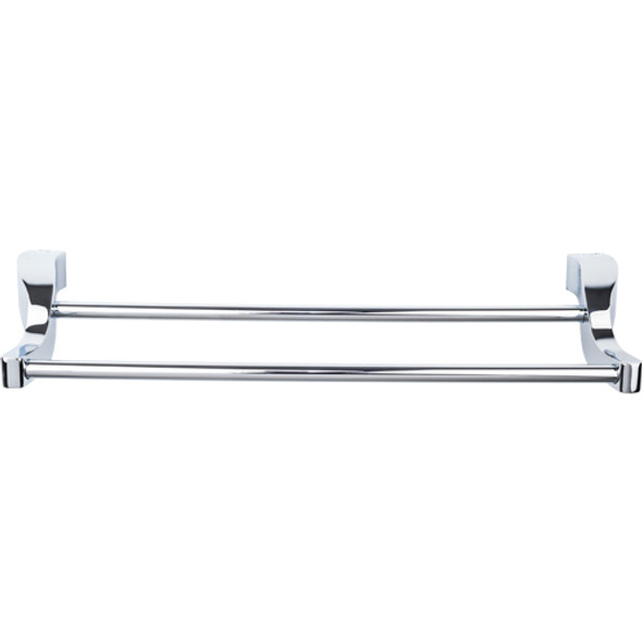 Top Knobs - Bath Double Towel Rod - Polished Chrome (TKAQ9PC)