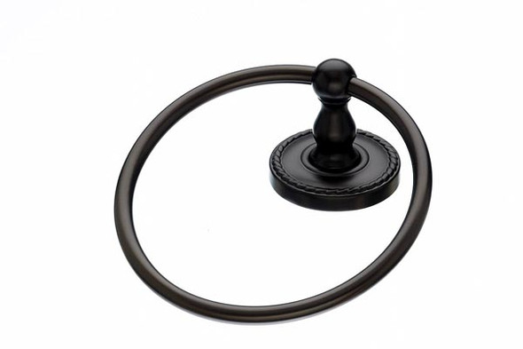 Top Knobs - Bath Ring - Oil Rubbed Bronze - Rope Back Plate (TKED5ORBF)