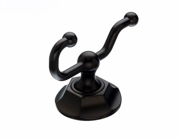 Top Knobs - Bath Double Hook - Oil Rubbed Bronze - Hex Back Plate (TKED2ORBB)