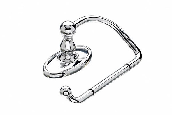 Top Knobs - Bath Tissue Hook - Polished Chrome - Oval Back Plate (TKED4PCC)