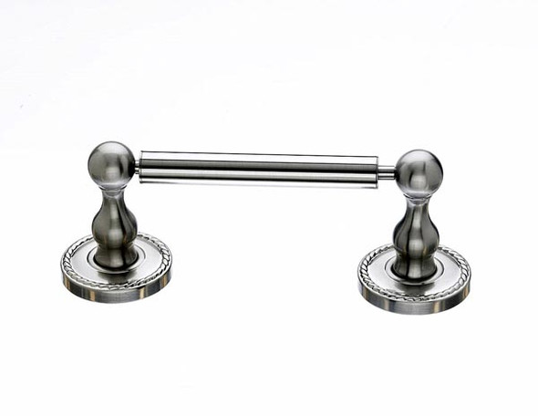 Top Knobs - Bath Tissue Holder - Brushed Satin Nickel - Rope Back Plate (TKED3BSNF)