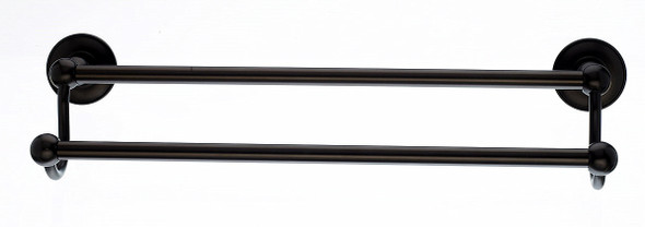 Top Knobs - Bath Double Towel Rod - Oil Rubbed Bronze - Plain Back Plate (TKED9ORBD)