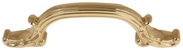 Alno | Ornate - 4" Pull in Unlacquered Brass (A3650-4-PB/NL)