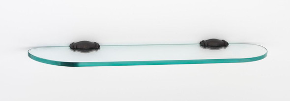 Alno | Charlie's - 18" Glass Shelf with Brackets in Barcelona (A6750-18-BARC)