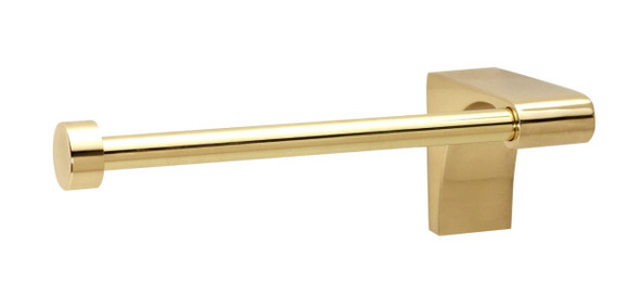 Alno | Luna - Single Post Tissue/Towel Holder - Right Hand in Unlacquered Brass (A6866R-PB/NL)