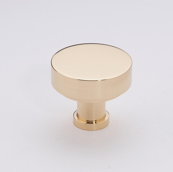 Alno | Moderne - 1 1/8" Knob in Unlacquered Brass (A716-18-PB/NL)