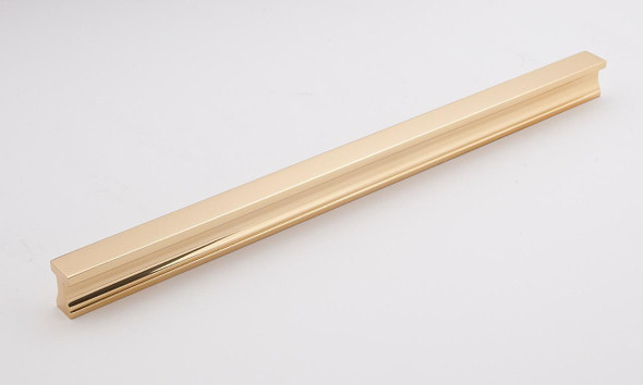 Alno | Linear - 12" Tab Pull in Unlacquered Brass (A965-12-PB/NL)
