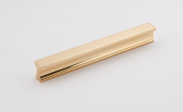 Alno | Linear - 6" Tab Pull in Unlacquered Brass (A965-6-PB/NL)