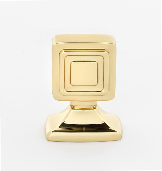 Alno | Cube - 7/8" Knob in Polished Brass (A986-78-PB)