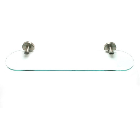 OVAL GLASS SHELF BRUSHED NICKEL (BER-2225US15)