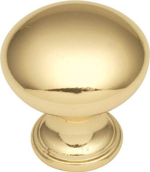 1-1/8 In. Polished Accents Polished Brass Cabinet Knob (BPP320-3)